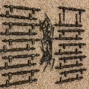 Lot of 20 Antique Brass Amerock Allison cabinet handles -drawer pulls w/hardware